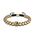 Équilibre | Or 18 carats | Noir | Cristal Yin Yang | Bracelet Charmballa en macramé